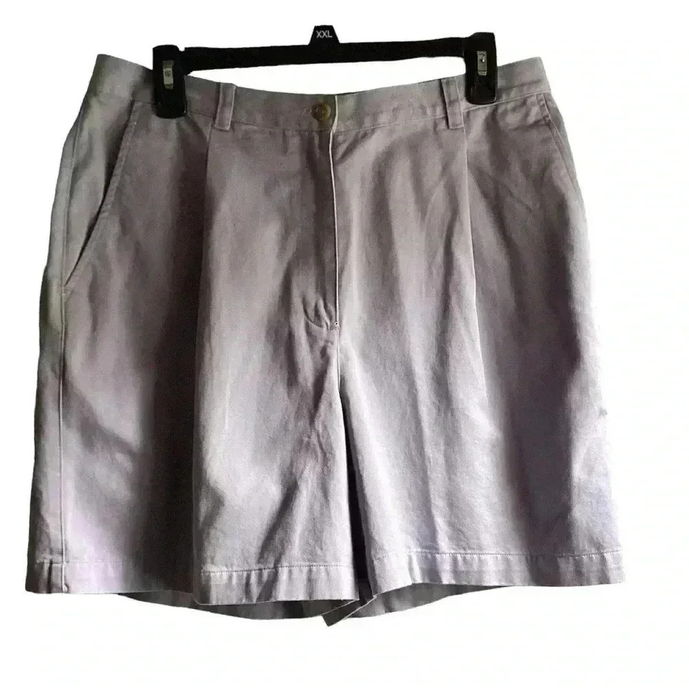 NWT NWT Lauren Ralph Lauren High Rise light Lavender Chino Shorts Size 12